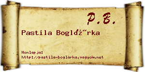 Pastila Boglárka névjegykártya